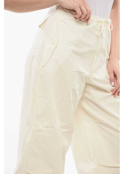 Pantaloni casual AUTRY Solid Color Nylon Pants With Adjustable Ankle Beige Femei (BM 17538931) 3