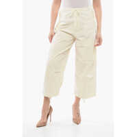 Pantaloni casual Solid Color Nylon Pants With Adjustable Ankle Femei