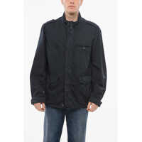 Jachete Multipocketed Linen Blend Jacket With Front Zip Barbati