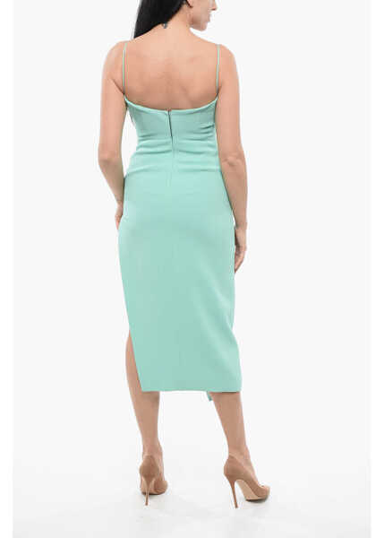 Rochii lungi DAVID KOMA Metal Tube Detail Midi Dress Green Femei (BM 17539024) 2