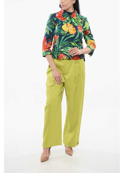 Sacouri Dolce & Gabbana Collared Cropped Blazer With Floral Pattern Multicolor Femei (BM 17539048) 4