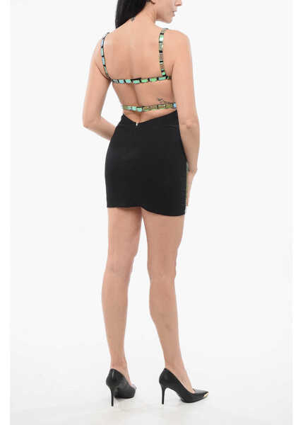 Rochii scurte THE ATTICO Sequined Rue Mini Dress Green Femei (BM 17539060) 2