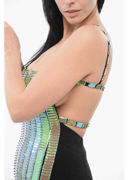 Rochii scurte THE ATTICO Sequined Rue Mini Dress Green Femei (BM 17539060) 3