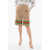 Gucci Iconic Banded Knitted Shorts With Embroidered Logo Beige