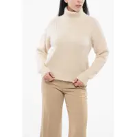 Pulovere casual Turtleneck Cashmere Blend Pullover With Ton Sur Ton Logo Femei