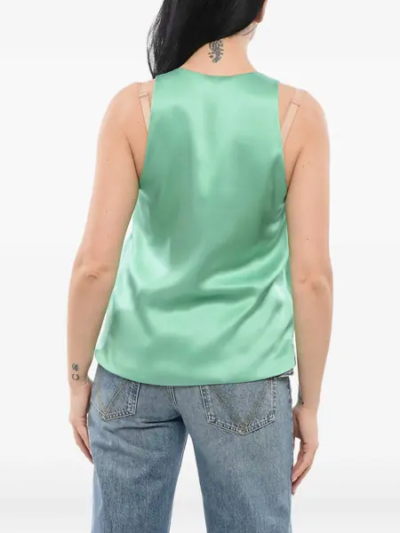 Bluze Armani Silk U-Neckline Top Green Femei (BM 17539108) 3