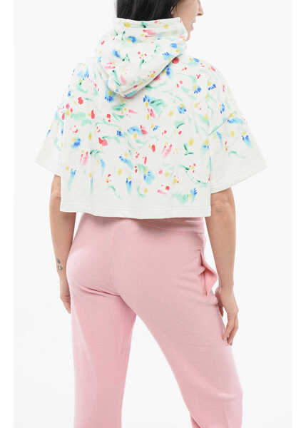 Bluze de trening Marni Short-Sleeved Splash Cropped Fit Hoodie White Femei (BM 17539135) 2