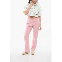 Topuri Marni Dama - Bluze de trening Marni Short-Sleeved Splash Cropped Fit Hoodie White Femei (BM 17539135) - B-mall.ro