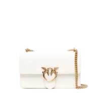 Genti de umar 'Love One Classic' White Crossbody Bag With Love Birds Detail In Leather Woman Femei
