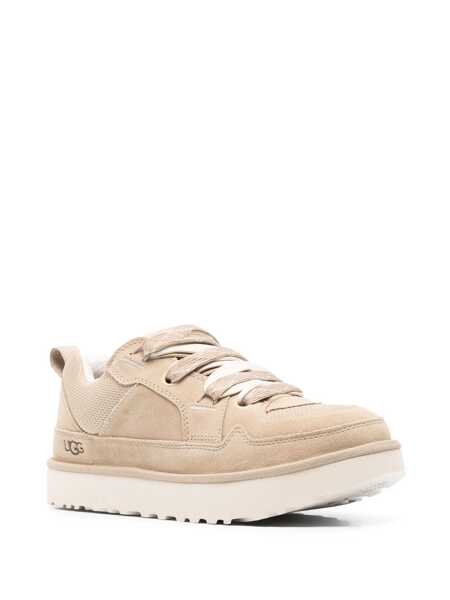 Sneakers UGG Lo Lowmel Beige Sneakers With Mesh Inserts And Logo On The Side In Suede Man Beige Barbati (BM 17539881) 2