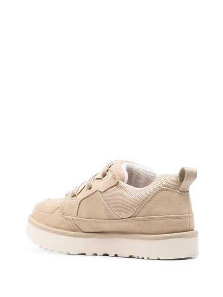 Sneakers UGG Lo Lowmel Beige Sneakers With Mesh Inserts And Logo On The Side In Suede Man Beige Barbati (BM 17539881) 3