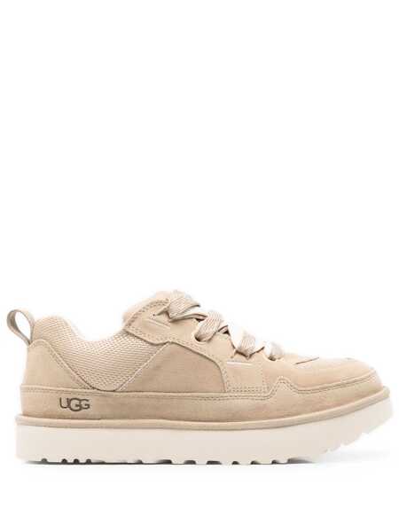 Sneakers UGG Lo Lowmel Beige Sneakers With Mesh Inserts And Logo On The Side In Suede Man Beige Barbati (BM 17539881) 1