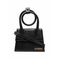 Genti de mana 'Le Chiquito Noeud' Black Crossbody Bag With Logo Detail In Leather Woman Femei