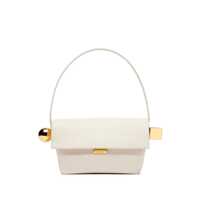 Genti de umar 'Le Rond Carre' White Shoulder Bag With Shoulder Strap In Leather Woman Femei