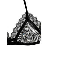 Sutiene Dama - Sutiene THE ATTICO The Attico Rhinestone Bra Black Femei (BM 17540247) - B-mall.ro