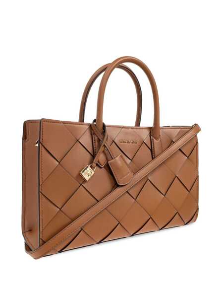Genti de mana Michael Kors Scarlett Medium Brown Handbag With Braided Design And Top Shoulder Strap In Leather Woman BROWN Femei (BM 17540469) 4
