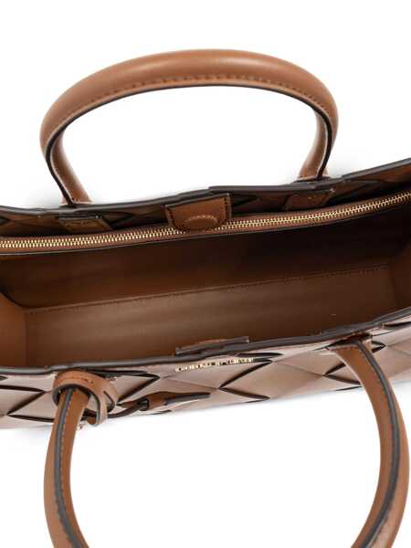 Genti de mana Michael Kors Scarlett Medium Brown Handbag With Braided Design And Top Shoulder Strap In Leather Woman BROWN Femei (BM 17540469) 5