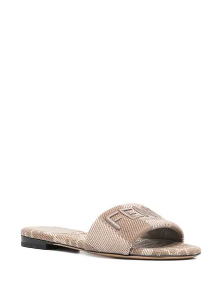 Sandale Fendi Fendi Fendi Sunshine Slides Grey Femei (BM 17541051) 2