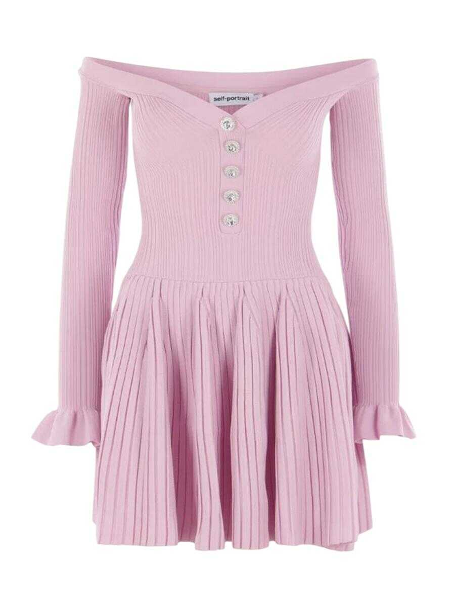 Rochii Self-Portrait Self-Portrait Ribbed Mini Dress Multicolor Femei (BM 17541189) 1