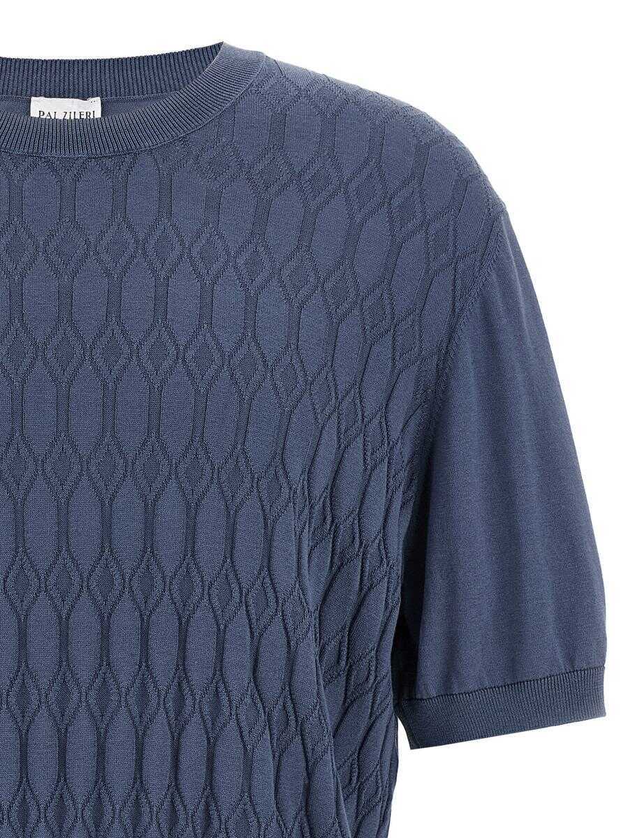Tricouri Pal Zileri Pal Zileri Lozenge T-Shirt BLUE Barbati (BM 17541309) 3