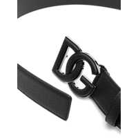 Curele Dolce & Gabbana pentru Barbati - Curele Dolce & Gabbana Black Belt With Buckle With Logo On The Front In Textured Leather Black Barbati (BM 17541663) - B-mall.ro