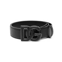 Curele Black Belt With Buckle With Logo On The Front In Textured Leather Barbati