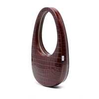 Genti de mana COPERNI Dama - Genti de mana COPERNI Crocoswipe Brown Handbag With Embossed Logo And Embossed Crocodile Effect In Leather Woman BROWN Femei (BM 17541981) - B-mall.ro