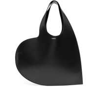 Genti de umar 'Heart' Black Shoulder Bag In Leather Woman Femei