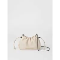 Genti de umar Brunello Cucinelli Dama - Genti de umar Brunello Cucinelli Mellow Beige Crossbody Bag With Drawstring Closure And Chain Shoulder Strap In Leather Woman Beige Femei (BM 17543172) - B-mall.ro