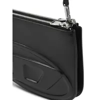Genti de umar Diesel Dama - Genti de umar Diesel 1Dr Twin Black Shoulder Bag With Adjustable And Removable Shoulder Strap In Leather Woman Black Femei (BM 17544168) - B-mall.ro