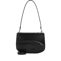 Genti de umar '1Dr Twin' Black Shoulder Bag With Adjustable And Removable Shoulder Strap In Leather Woman Femei