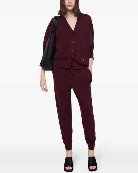 Pantaloni de trening Stella McCartney Knitted Sweatpants With Drawstring Burgundy Femei (BM 17544274) 2