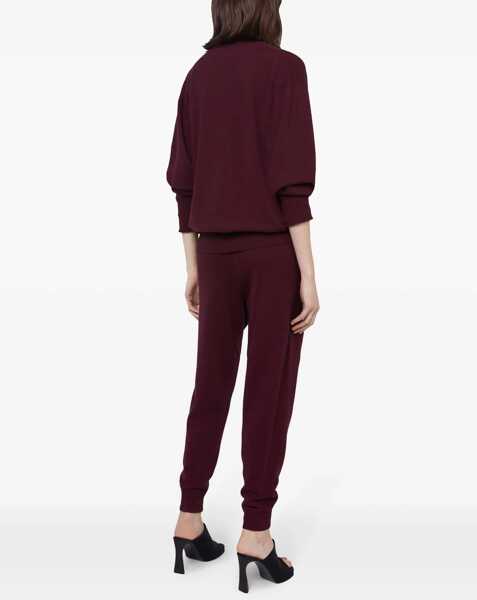 Pantaloni de trening Stella McCartney Knitted Sweatpants With Drawstring Burgundy Femei (BM 17544274) 3