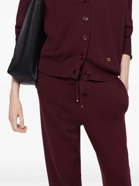 Pantaloni de trening Stella McCartney Knitted Sweatpants With Drawstring Burgundy Femei (BM 17544274) 4