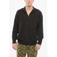 Bluze de trening Emporio Mock Neck Virgin Wool Pullover With Half Zip Barbati