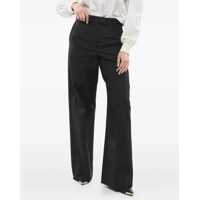 Pantaloni office High-Waisted Solid Color Pants With Belt Loops Femei