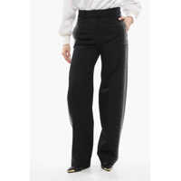 Pantaloni office Jagger Wide-Leg Pants With Rhinestones Femei