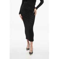 Fuste casual Stretchy Pencil Skirt With Monogram Femei