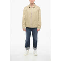 Jachete Prada pentru Barbati - Jachete Prada Zip-Up Cotton Overshirt With Flush Pockets Beige Barbati (BM 17544394) - B-mall.ro