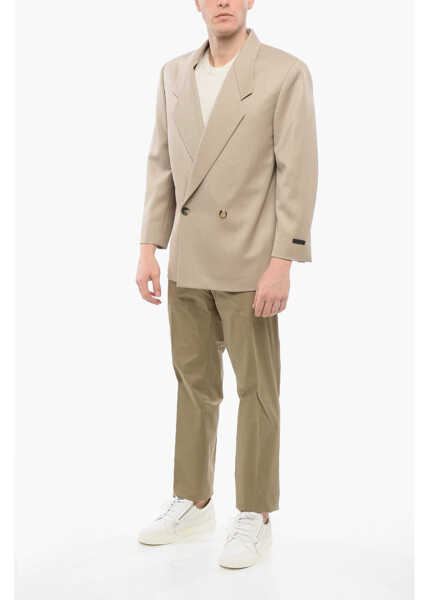Sacouri FEAR OF GOD Double-Breasted Eternal Twill Wool Blazer Beige Barbati (BM 17544466) 4