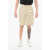 TEN C Solid Color Nylon Cargo Shorts Beige