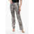 THE ATTICO Mirror-Like Leather Pants With Worn Out Effect Silver
