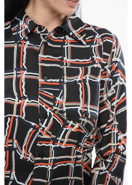 Camasi casual Bottega Veneta Silk Checkered Shirt Multicolor Femei (BM 17544496) 3