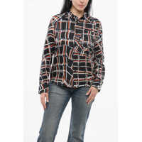 Camasi casual Silk Checkered Shirt Femei