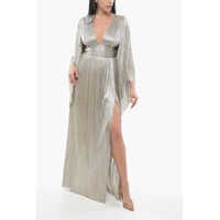 Rochii lungi Metal Pleated Dress Femei