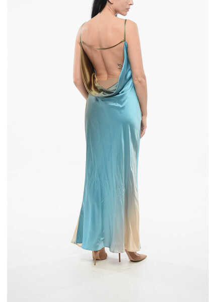 Rochii lungi SLEEP NO MORE Satin A-Line Dress With Slit Multicolor Femei (BM 17544568) 2