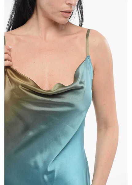 Rochii lungi SLEEP NO MORE Satin A-Line Dress With Slit Multicolor Femei (BM 17544568) 3