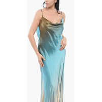 Rochii lungi Dama pagina 5 - Rochii lungi SLEEP NO MORE Satin A-Line Dress With Slit Multicolor Femei (BM 17544568) - B-mall.ro