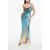 SLEEP NO MORE Satin A-Line Dress With Slit Multicolor
