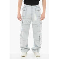 Blugi drepti Versace Light Washed Cargo Denims 28Cm